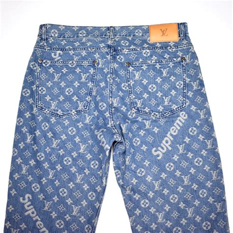 supreme lv jeans|supreme x louis vuitton jean.